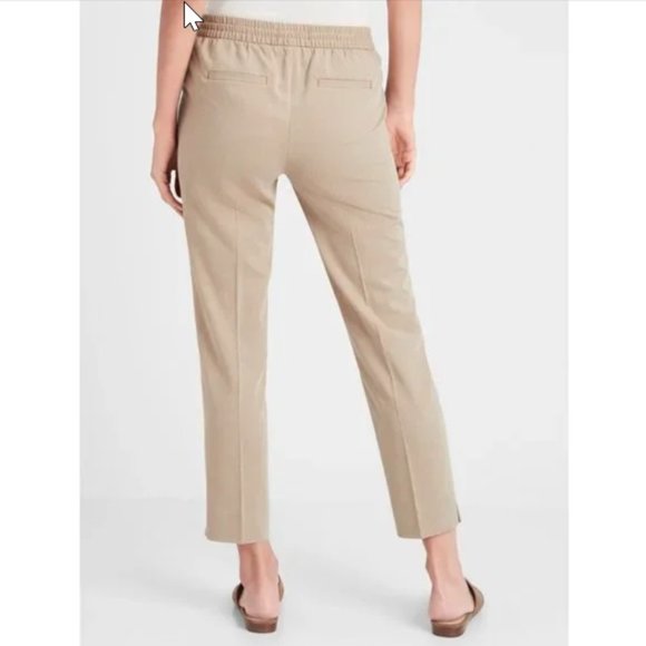 Ankle pants tan pull-on size 10 EUC Banana Republic Hayden - Picture 2 of 10